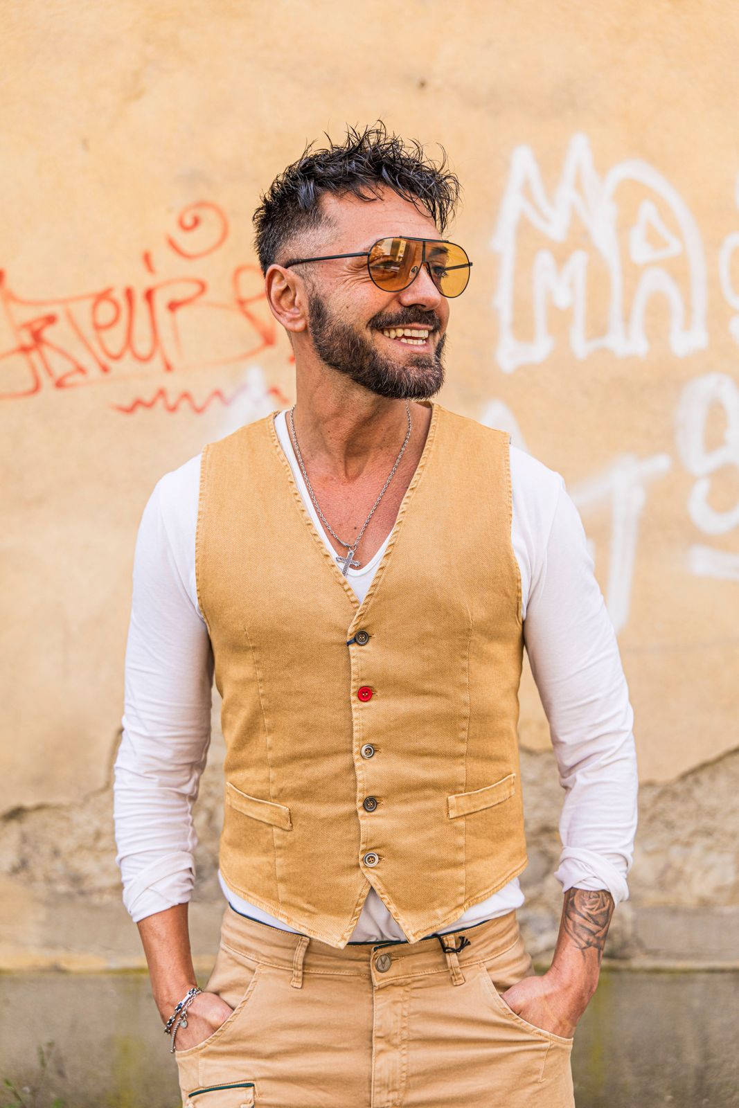 Gilet Old Monopetto V2 biscotto (2)