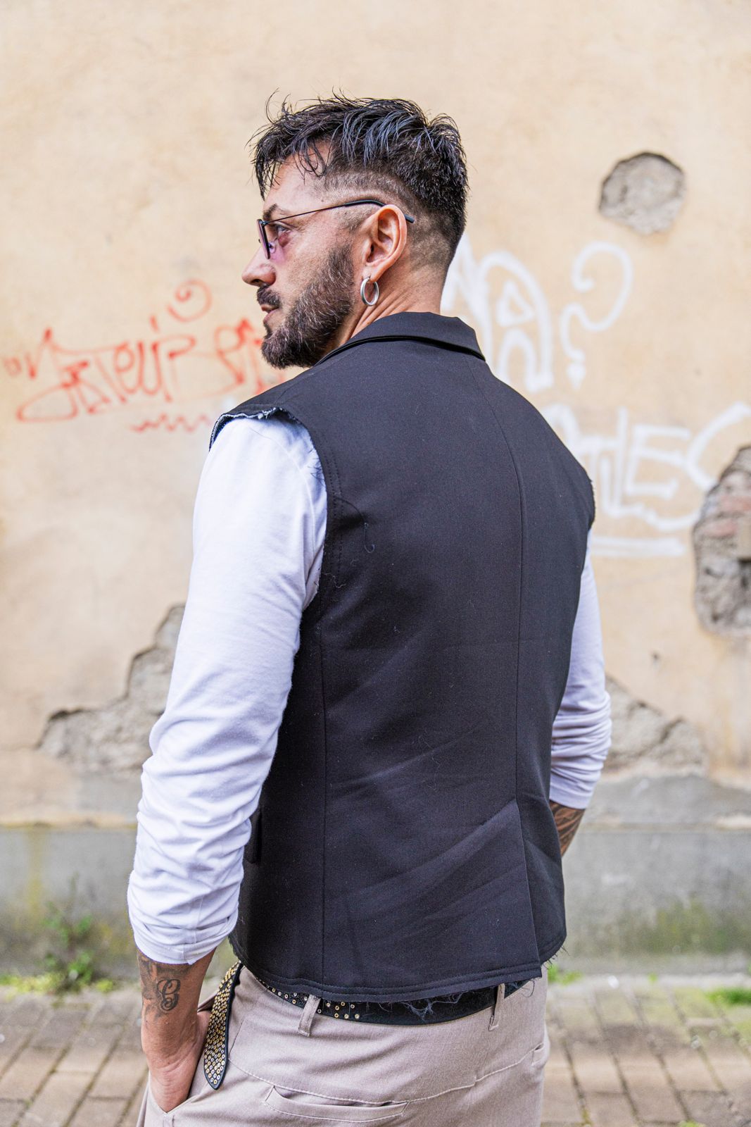 Gilet monopetto En Avance nero (4)