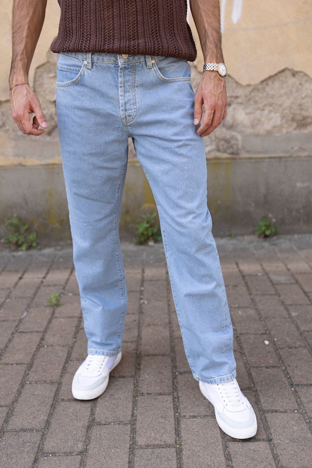 Jeans mod. Alabama Seinse wide leg denim chiaro (2)