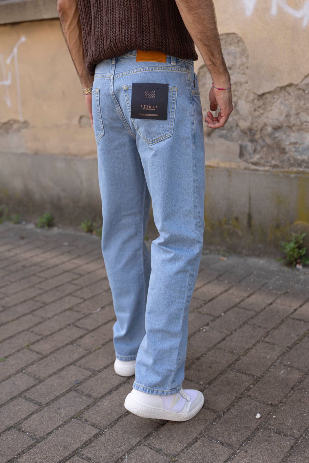 Jeans mod. Alabama Seinse wide leg denim chiaro (3)