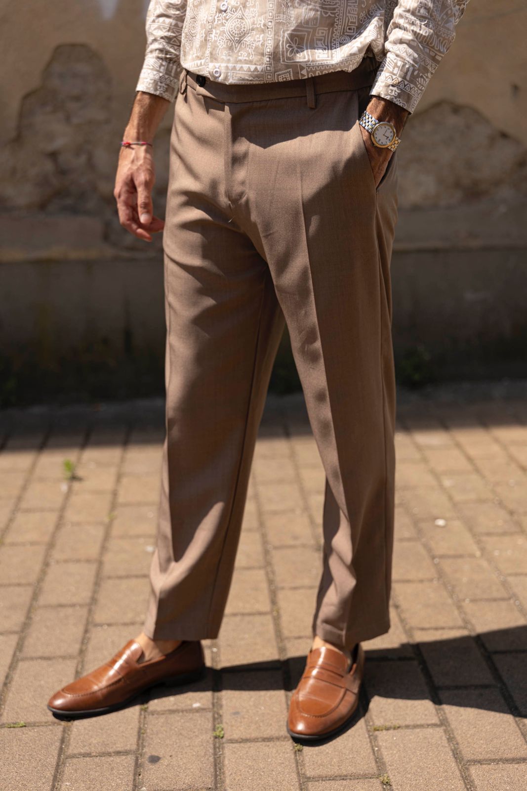 Pantalone over in poliviscosa mod. Bohol Stilosophy tortora (1)