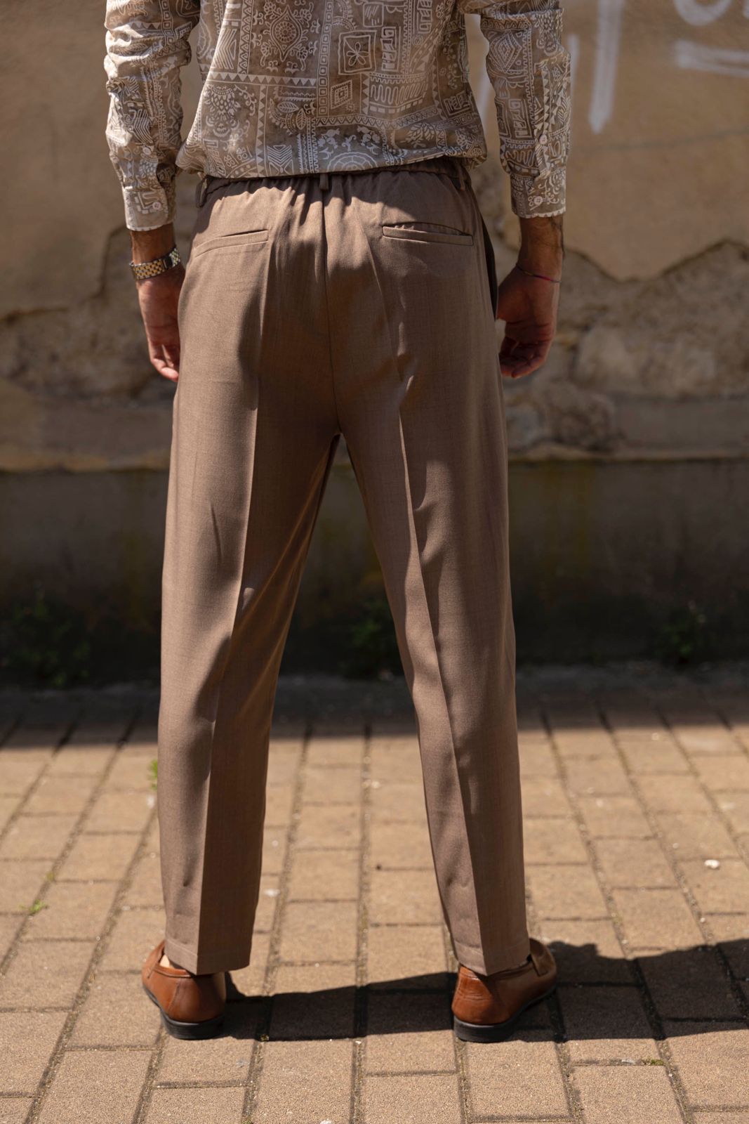 Pantalone over in poliviscosa mod. Bohol Stilosophy tortora (2)